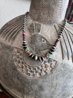 Rose Martin Sterling Silver, Turquoise and Spiny Oyster Single Strand Beaded Necklace, 18 + 1-1/2 inches