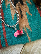 Navajo Hand Carved Rose Dahlia Buffalo Charm