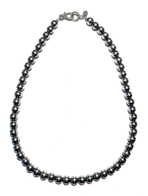 Navajo Pearl Style Sterling Silver Pearls 12mm 30 inch