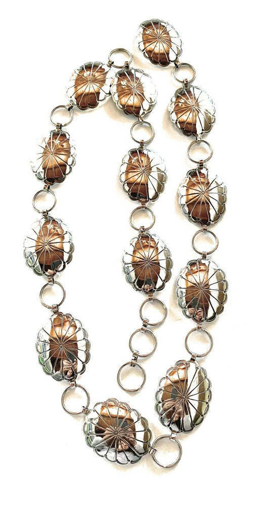 Handcrafted Beautiful Nickel Silver Concho Belt