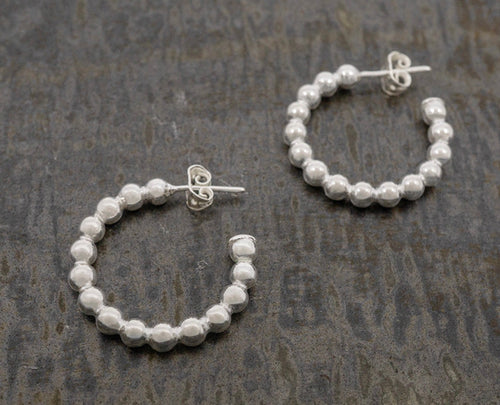 Beaded Hoops 1”
