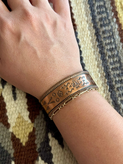 Vintage Handmade Copper Cuff Bracelet