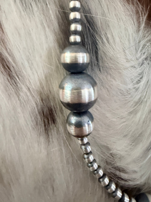 Handcrafted Sterling Silver Pearl 18” Beaded Necklace