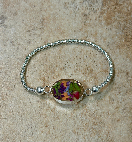 Primavera Stretch Sterling Silver Beaded Bracelet