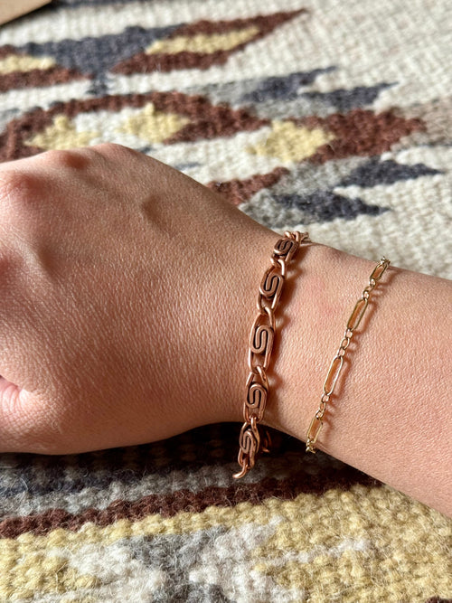 Vintage Handmade Copper Bracelet