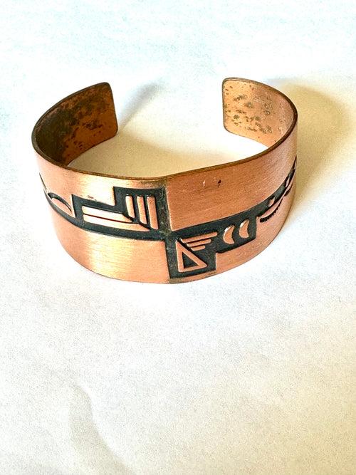 Vintage Handmade Copper Cuff Bracelet