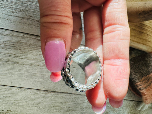 Navajo Turquoise & Sterling Silver Cigar Band Ring