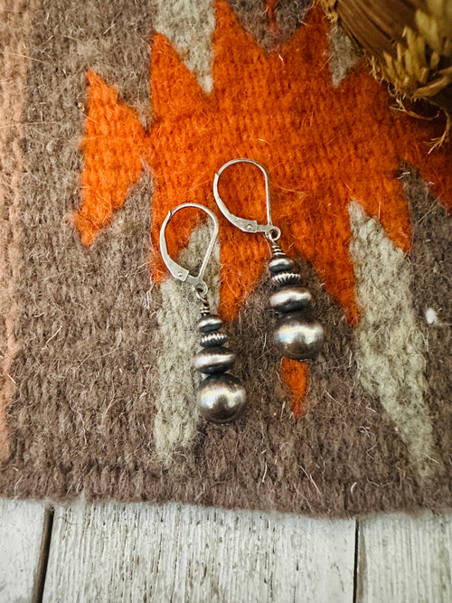 Navajo Sterling Silver Pearl Dangle Earrings