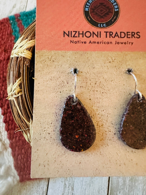 Navajo Summer Lovin’ Sterling Silver & Opal Teardrop Dangle Earrings