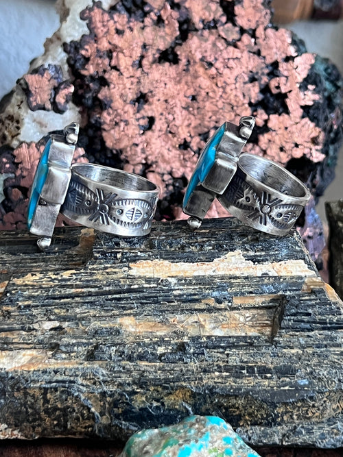 Raymond Coriz Sonoran Mountain Turquoise Cross Ring