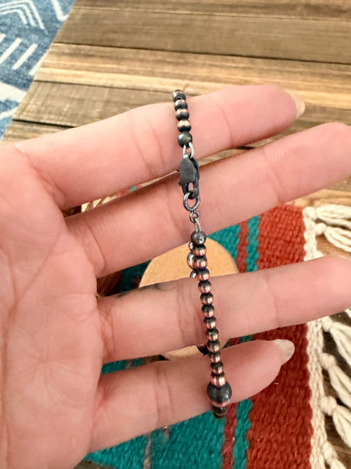 Handcrafted Copper Beaded Bracelet 7.5”