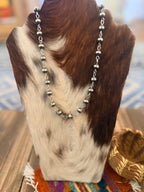 Handcrafted 8mm Sterling Silver Pearl Beaded Rosary Style Necklace 20”