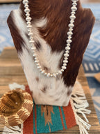 Handcrafted Sterling Silver Melon Beaded 20” Necklace