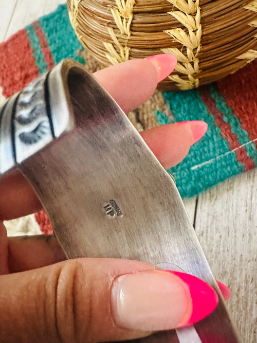 Navajo Sterling Silver, Royston and Sonoran Turquoise Cuff Bracelet by Murphy Platero