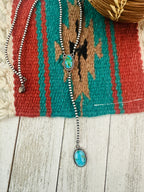 Navajo Sterling Silver & Sonoran Mountain Turquoise Beaded Necklace