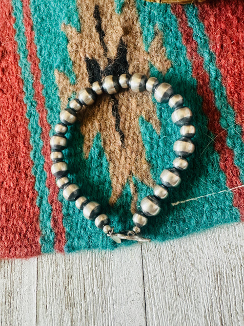 Navajo Sterling Silver Pearl Beaded Bracelet