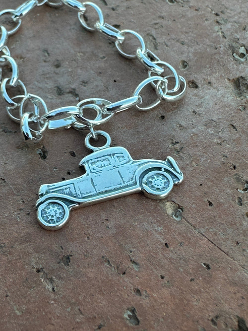 Navajo Crafted Sterling Silver Classic Car Charm