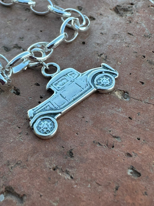 Navajo Crafted Sterling Silver Classic Car Charm