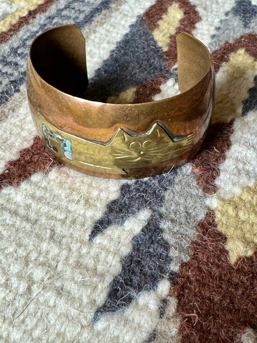 Vintage Handmade Copper Cuff Bracelet