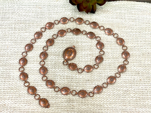 Handmade Copper Concho Belt