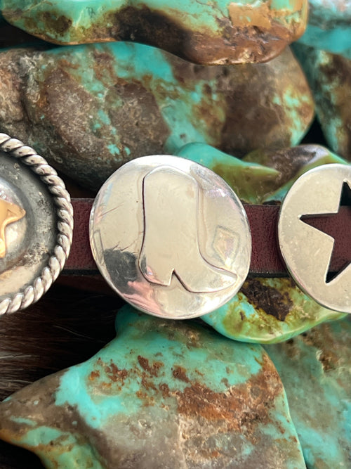 Sterling Silver Cowboy Boot Concho Slide
