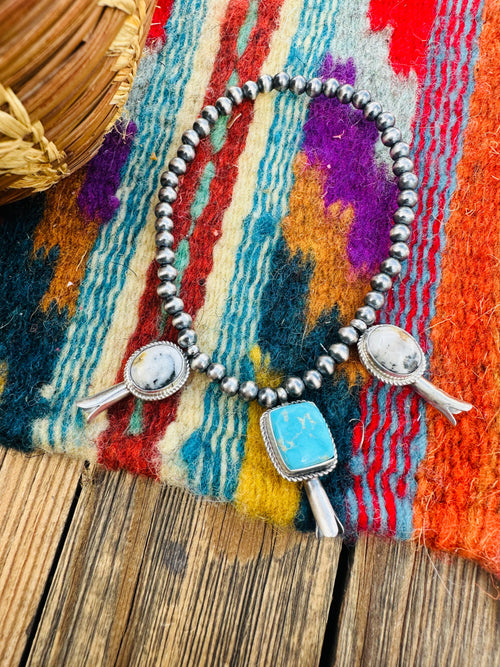 Handcrafted 3mm Sterling Silver Pearl & Multi Stone Blossom Stretch Bracelet