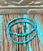 Stone Beaded Stretch Bracelet Set Of 2 (Turquoise)✅