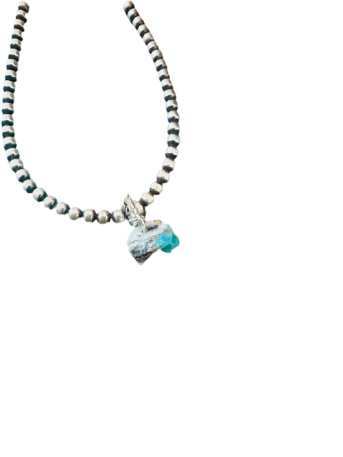 Navajo Hand Carved Blue Mojave Frog Charm