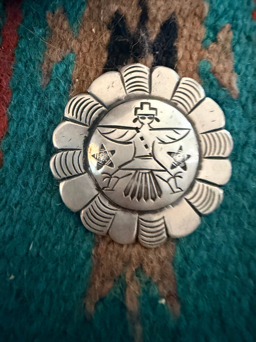 Old Pawn Handcrafted Sterling Silver Knifewing Brooch