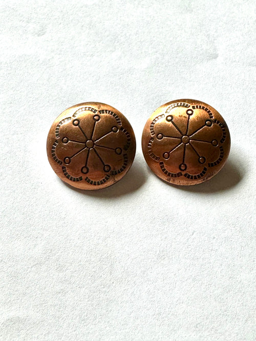 Vintage Handmade Copper Earrings