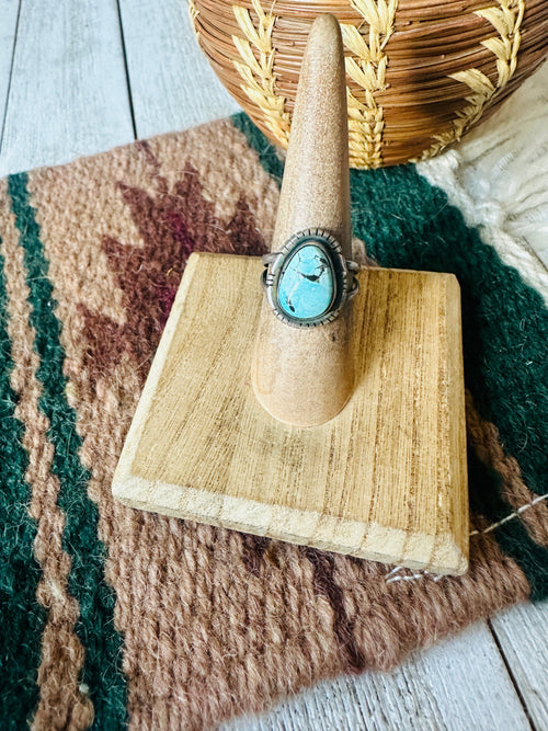 Navajo Turquoise & Sterling Silver Ring Size 6.75