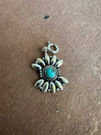 Handmade Sterling Silver & Turquoise Silver Charm