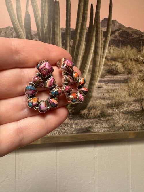 Handmade Pink Dream And Sterling Silver Earrings