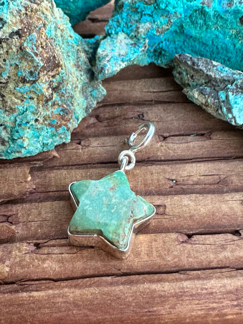 Halloween Collection Sterling Silver & Turquoise Star Charm