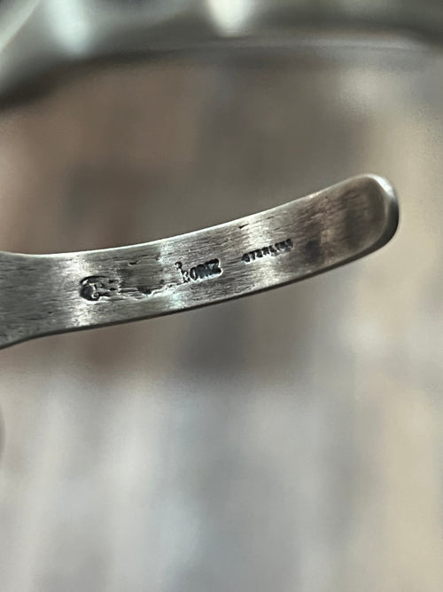 Handcrafted Sterling Silver, Sonoran Mountain Turquoise and Spiny Oyster Cuff Bracelet by Raymond Coriz