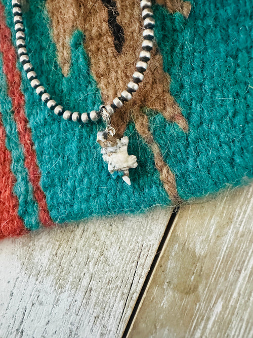 Navajo Hand Carved Blue Mojave Lizard Charm