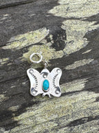 Sterling Silver and Turquoise Butterfly Charm