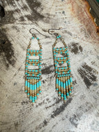 “The Golden Collection”  Canyon Breeze Handmade Multi Color Beaded Earrings