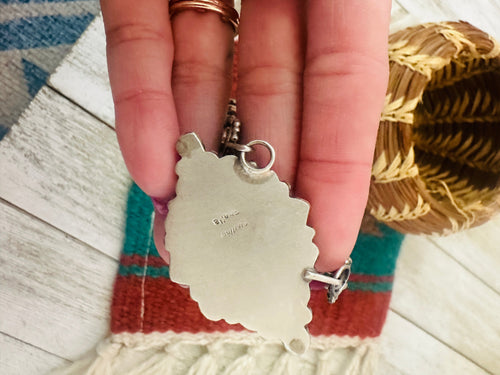 Old Pawn Handcrafted Multi Stone & Sterling Silver Cluster Necklace by Sheila Becenti