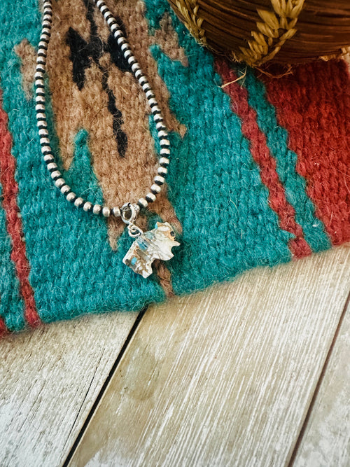Navajo Hand Carved Blue Mojave Buffalo Charm