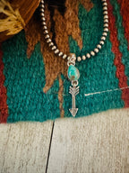 Navajo Turquoise & Sterling Silver Arrow Pendant