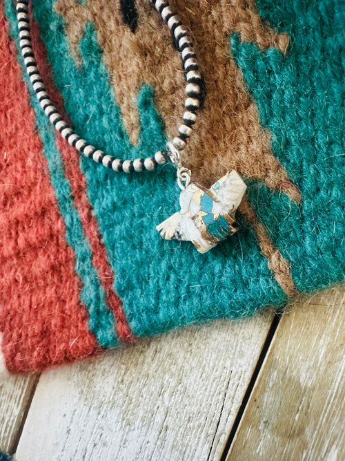 Navajo Hand Carved Blue Mojave Eagle Charm