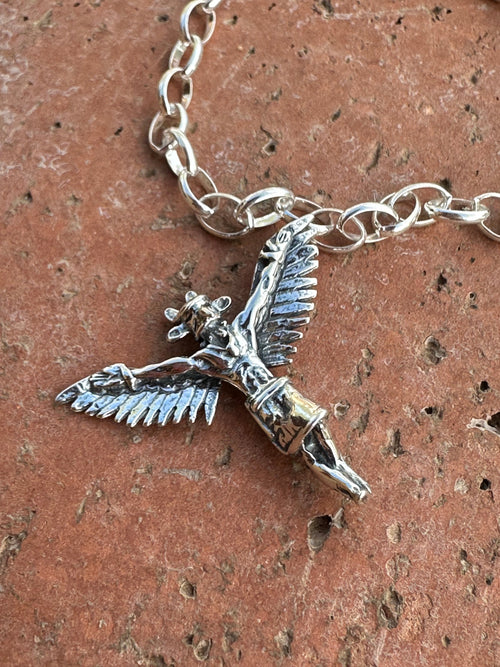 Sterling Silver Eagle Kachina  Charm