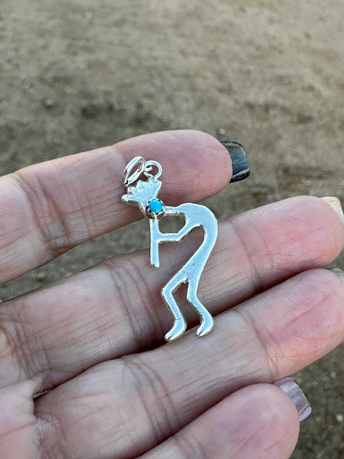 Navajo Crafted Sterling Silver Kokopelli Charm