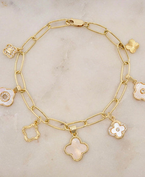 Quatrefoil Charm Bracelet