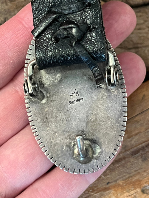 Phenomenal Old Pawn Handcrafted Sterling Silver and Multi Stone Inlay Concho Belt by Ray Jack