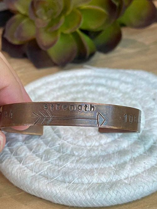 Vintage Handmade Copper Strength Cuff