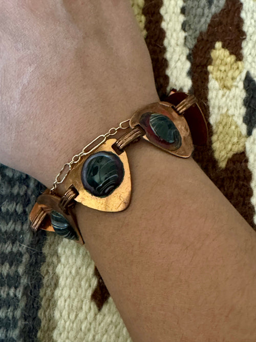 Vintage Handmade Copper Link Bracelet