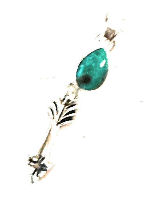 Navajo Turquoise & Sterling Silver Arrow Pendant