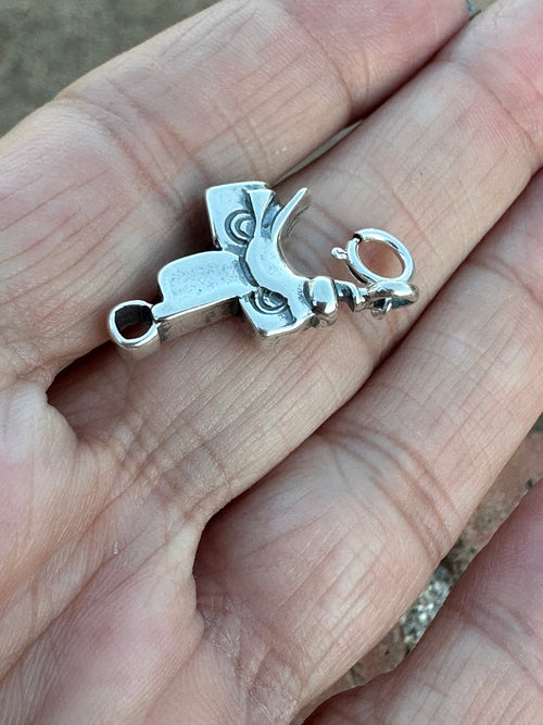 Navajo Crafted Sterling Silver Saddle Up Charm